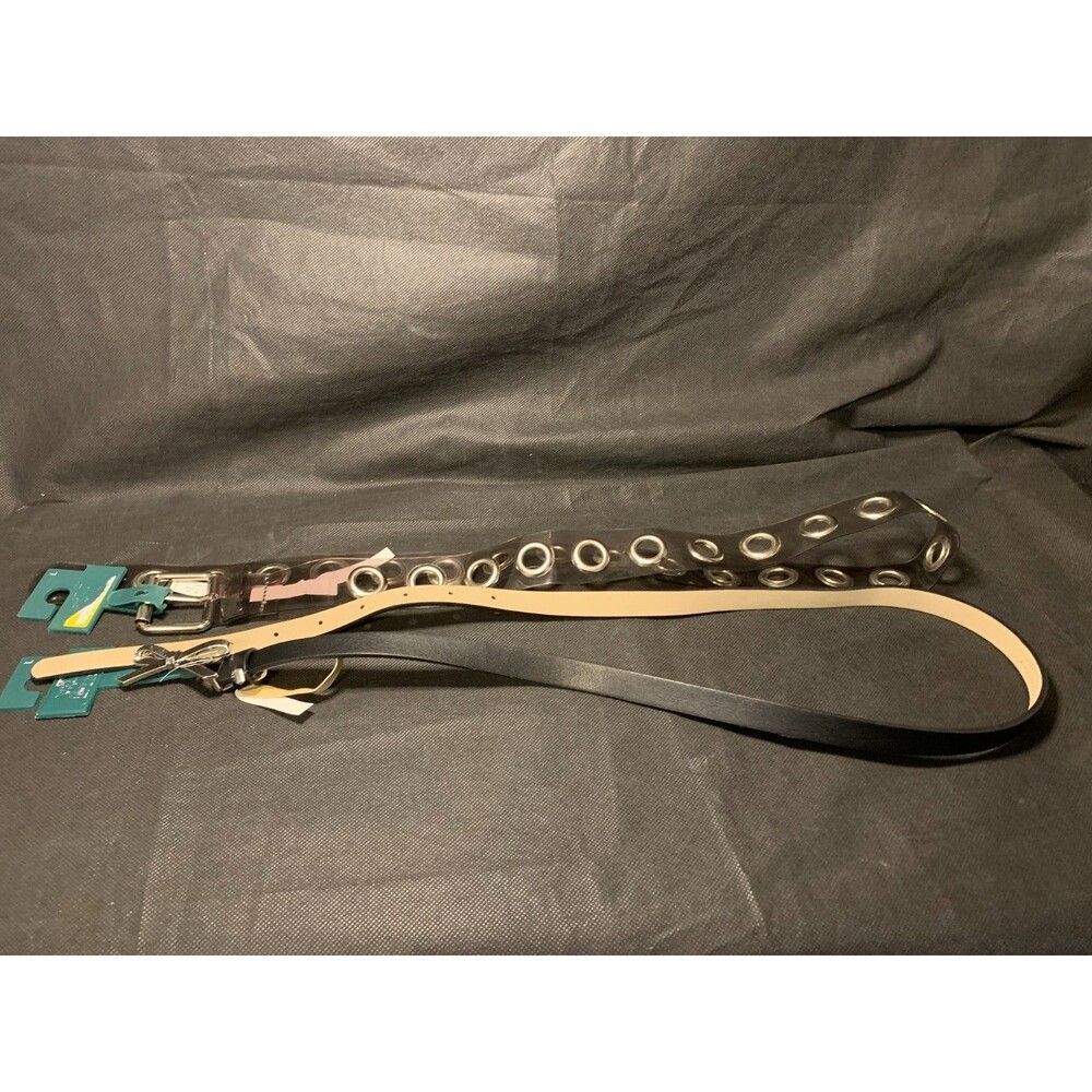 Lot of 2 Wild Fable belts Size Large Black/Clear NWT